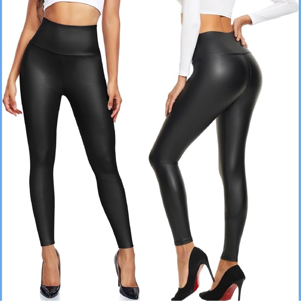 Lumiana matte faux leather leggings